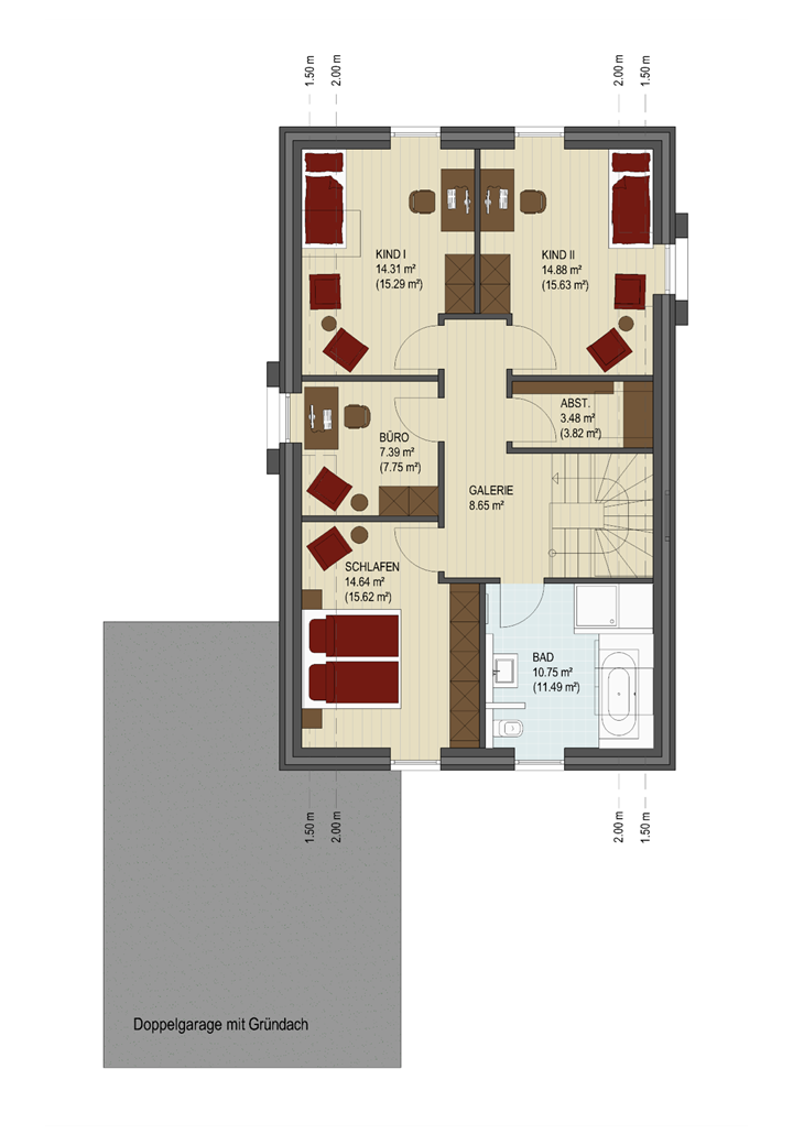 Grundriss Obergeschoss